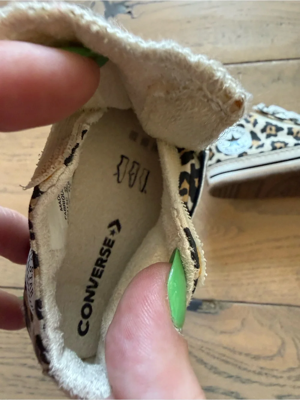 Converse Chuck Taylor All Star Leopard Baby Crib Shoes Size 1